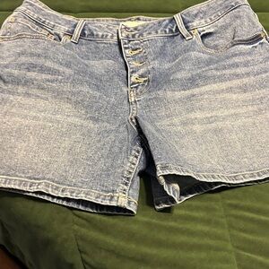 Maurices Light Blue Jean Shorts